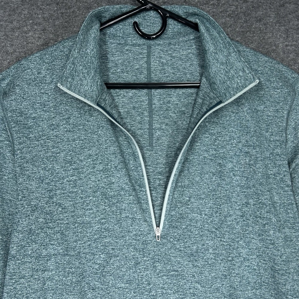 Lululemon Soft Jersey Half Zip Pullover Mens 2XL Heather Green Athleisure